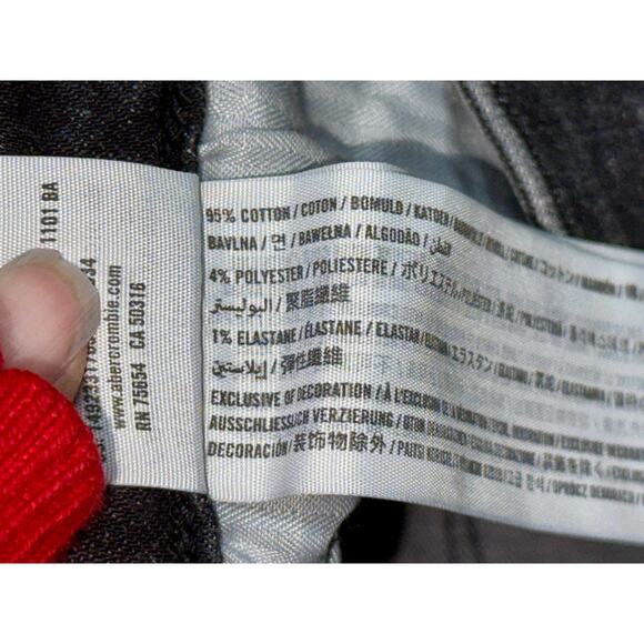 Abercrombie & Fitch Simone High Rise Short Black Denim Jean Shorts Womens 25 0 - Picture 4 of 7